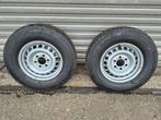 Zgan 2x stalen velgen met Continental banden 225/75 R16 C, Auto-onderdelen, Banden en Velgen, Bestelwagen, 16 inch, Banden en Velgen