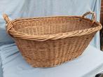 Mooie grote oude rieten wasmand, Huis en Inrichting, Ophalen, Ovaal, Riet