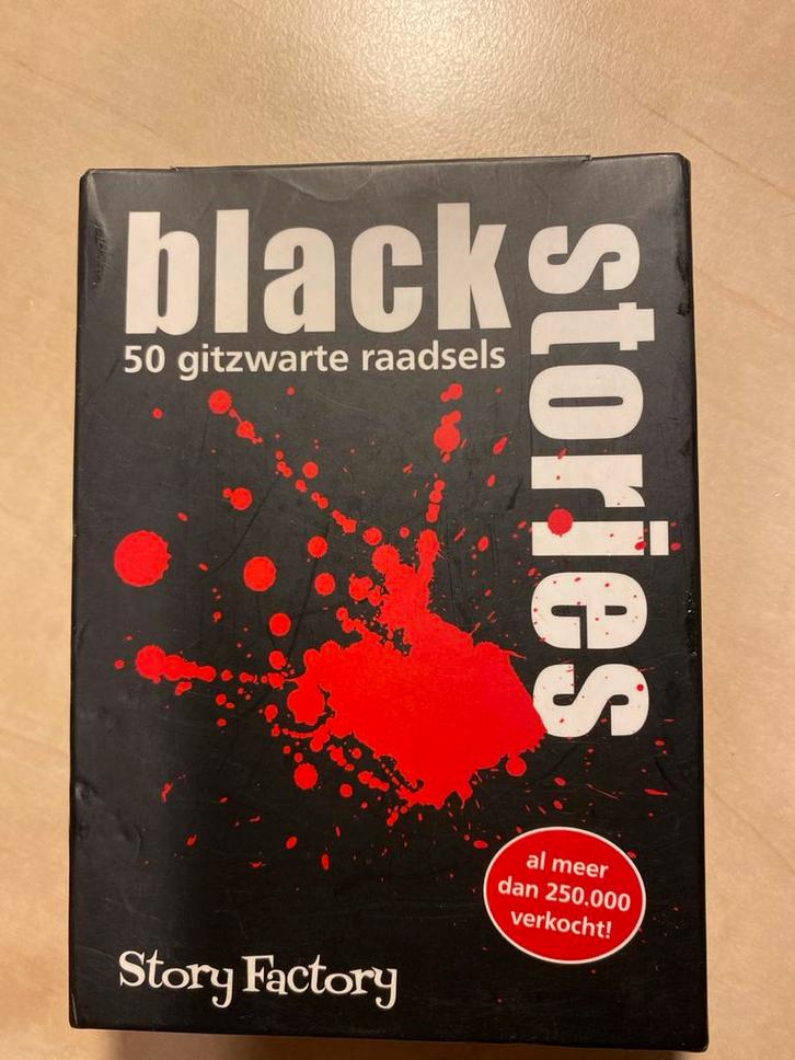Black Stories 1 Raadselspel, Hobby en Vrije tijd, Gezelschapsspellen | Bordspellen, Gebruikt, Een of twee spelers, Drie of vier spelers