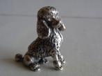 Miniatuur zilver DZ17 hond poedel zilveren miniaturen, Zilver, Verzenden