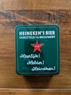 Vintage Heineken blik met bierfiltjes, Verzamelen, Blikken, Ophalen of Verzenden, Zo goed als nieuw