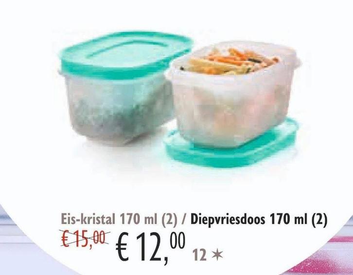 Diepvriesdoosjes 170 ml - Ideaal voor kleine porties, Huis en Inrichting, Keuken | Tupperware, Nieuw, Bak of Kom, Wit, Ophalen of Verzenden