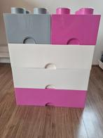 Lego opbergdozen opbergbakken brick 8 , 8 knobs Wit en roze, Kinderen en Baby's, Speelgoed | Duplo en Lego, Ophalen, Gebruikt