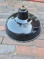 Prachtige zwarte emaille antieke authentieke Franse lamp €39, Antiek en Kunst, Ophalen of Verzenden