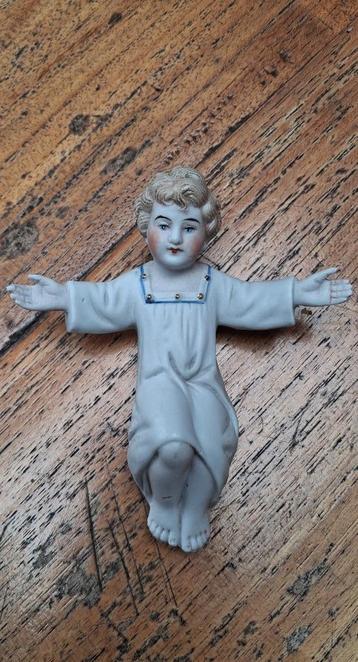 nostalgische biscuit porselein kindje jezus / 11.5 cm lang beschikbaar voor biedingen
