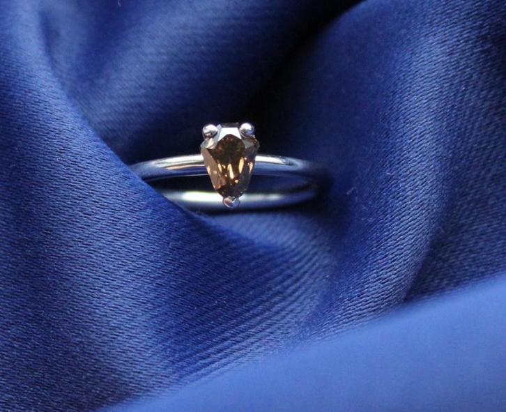 White gold - Soliter ring - 0.91 ct Diamond, Sieraden, Tassen en Uiterlijk, Antieke sieraden, Ring, Overige materialen, Ophalen of Verzenden