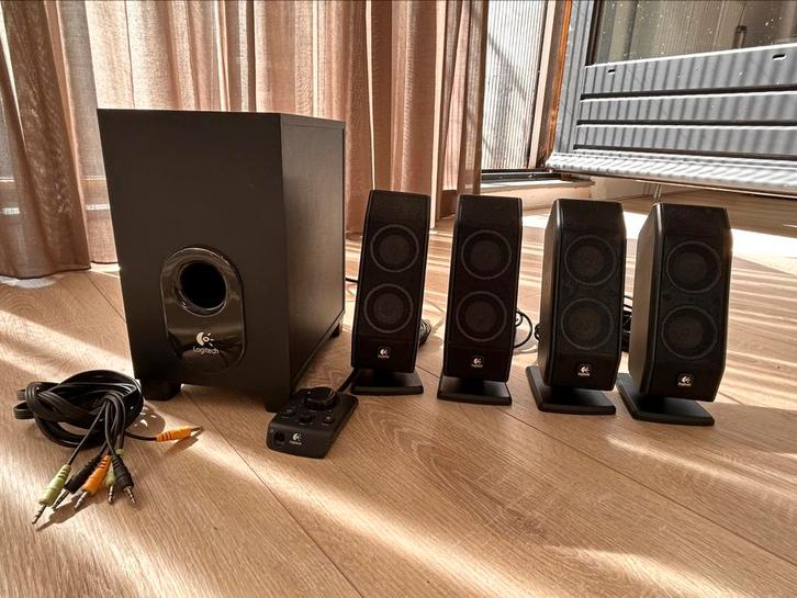 Te Koop!! PC Speakers Logitech X-540, Computers en Software, Pc speakers, Gebruikt, Audiokanaal 4.1, Ophalen