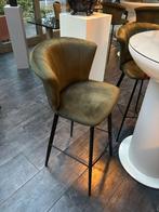 30x Velvet groene barkruk, Huis en Inrichting, Barkrukken, Ophalen, Zo goed als nieuw, 60 tot 90 cm