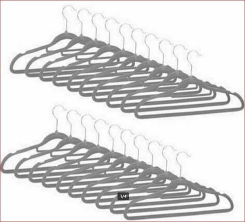 Partij van 60 gestoffeerde kleerhangers - 2 modellen, Kleding | Dames, Kledinghangers, Nieuw, Kunststof, Kinderen en Volwassenen