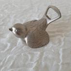 Vintage West Germany dual flessenopener vogel kleur zilver, Ophalen of Verzenden, Zo goed als nieuw, Rvs of Chroom