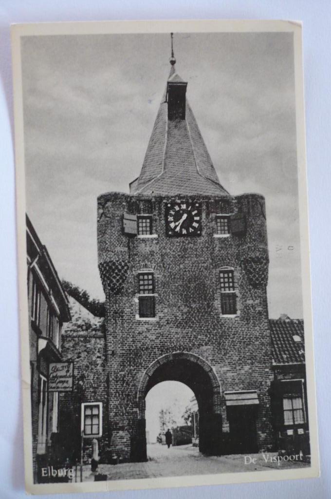 elburg fotoglanskaart de vispaart mooi gelopen 1955, Verzamelen, Ansichtkaarten | Nederland, Gelopen, Gelderland, 1940 tot 1960