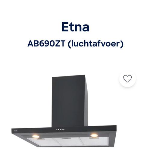 Etna afzuigkap AB790ZT mat zwart breed 90cm, Witgoed en Apparatuur, Afzuigkappen, Zo goed als nieuw, Wandschouwkap, Ophalen of Verzenden