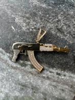 14k gouden AK-47 kettinghanger met zirkonia, Sieraden, Tassen en Uiterlijk, Kettinghangers, Ophalen of Verzenden