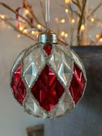 Set glazen kerst ballen sparkle, Ophalen of Verzenden, Zo goed als nieuw