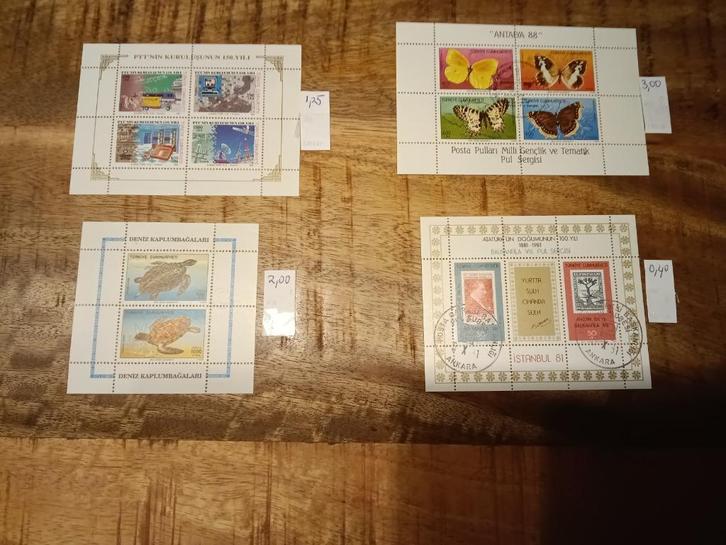 Postzegels Turkije blokken gestempeld en postfris, Postzegels en Munten, Postzegels | Europa | Overig, Postfris, Overige landen
