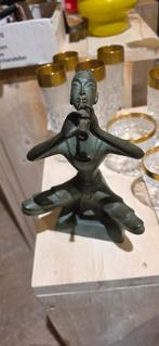 Bronzen beeldje van een fluitspeler, Ophalen of Verzenden