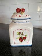Villeroy & Boch Cottage Voorraadpot Kers, Ophalen of Verzenden, Zo goed als nieuw, Vierkant, Porselein of Keramiek