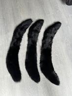3 zwarte echte bontkragen, Kleding | Dames, Nieuw, Sjaal, Verzenden