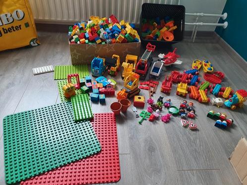 Grote set duplo, platen, wagens, knikkerbaan etc, Kinderen en Baby's, Speelgoed | Bouwstenen, Gebruikt, Overige merken, Ophalen