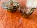 Copier Neerlandia 2 stuks groen glas, Ophalen of Verzenden