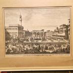 Ets/Gravure Giuseppe Zocchi 1711-1767 Florence Italië feest, Ophalen of Verzenden