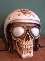 Schedel met helm - Halloween decoratie, Tuin en Terras, Ophalen of Verzenden, Zo goed als nieuw, Kunststof, Overige typen