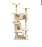 Kattenkrabpaal met sisal krabpalen 125 cm beige, Dieren en Toebehoren, Krabmeubelen, Info@bargains-by-dj.nl, Nieuw, Ophalen of Verzenden