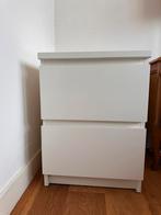 Nachtkastje Ikea Malm wit, Huis en Inrichting, Ophalen, Minder dan 50 cm, 1 of 2 laden, Zo goed als nieuw
