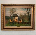 Schilderij Rafael Ortega landschap boerderij mooie kleuren., Antiek en Kunst, Kunst | Schilderijen | Klassiek, Ophalen of Verzenden