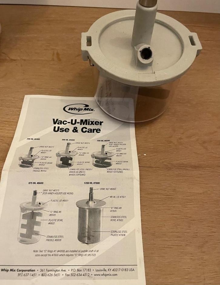 Whip Mix Vac-U-Mixer - Gips mengbeker (tandtechniek), Doe-het-zelf en Verbouw, Gereedschap | Overige machines, Zo goed als nieuw