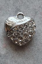 Guess - mooie crystal hart hanger, Ophalen of Verzenden, Zo goed als nieuw, Zilver, Hart