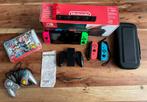 Nintendo switch + 5 games en 4 controllers + extra’s, Ophalen of Verzenden, Gebruikt, Met 2 controllers, Switch Original