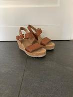 Gabor hakken / sandalen cognac leer maat 38, Ophalen of Verzenden, Zo goed als nieuw, Bruin, Sandalen of Muiltjes