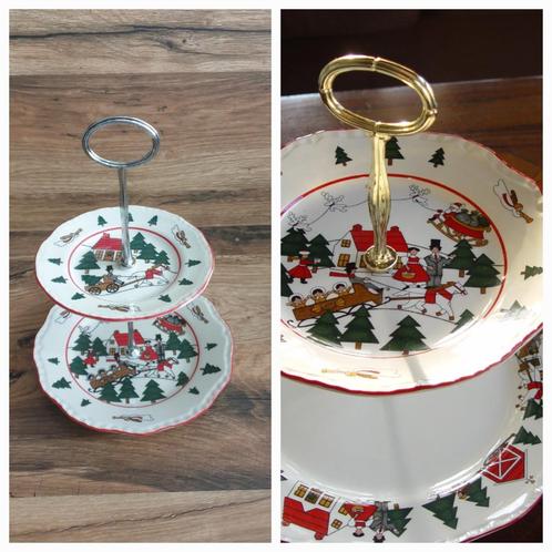 Masons christmas village Etagere groot en klein kerst 1983, Huis en Inrichting, Keuken | Servies, Zo goed als nieuw, Wedgwood