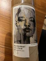 Canvas print vrouwengezicht met goud 140x170, Ophalen of Verzenden, Nieuw