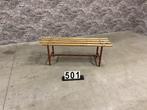 Industriële vintage bank | Tuinbank nr501, Gebruikt, Ophalen of Verzenden, Steen Antiek, Hout