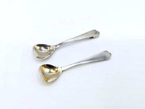 2 Zilveren zoutlepels, 925, Antiek en Kunst, Antiek | Goud en Zilver, Zilver, Verzenden