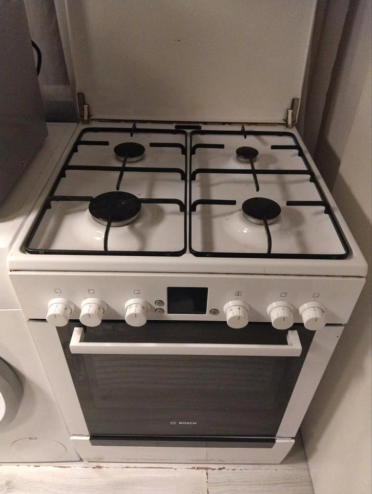 Bosch electrische Oven  met gasfornuis Vrijstaand - Gebruikt, Witgoed en Apparatuur, Fornuizen, Zo goed als nieuw, Vrijstaand