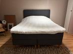 Boxspring 160x200 Dunvik incl. 2 losse HOVAG matrassen, Ophalen, Gebruikt, Blauw, Tweepersoons