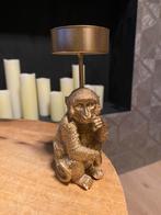 Aap goud waxinelichthouder zga nieuw, Ophalen of Verzenden, Nieuw, Overige materialen, Minder dan 25 cm