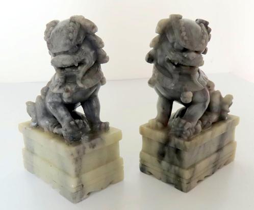 Inboedel: :Koopje ! Set natuurstenen chinese tempelleeuwen i, Antiek en Kunst, Kunst | Niet-Westerse kunst, Verzenden