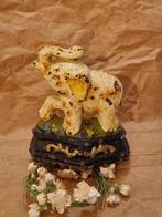 Brocante beeld/deurstopper. "Olifant op plateau"., Antiek en Kunst, Curiosa en Brocante, Verzenden
