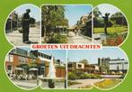 DRACHTEN Standbeeld Terras Winkelcentrum Groeten, Verzamelen, Ansichtkaarten | Nederland, Verzenden, 1980 tot heden, Gelopen, Friesland
