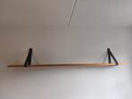 Wandplank met leren plankdragers, Huis en Inrichting, Ophalen