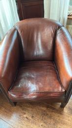 Engelse clubfateuil, Huis en Inrichting, Minder dan 75 cm, Leer, Ophalen of Verzenden, Zo goed als nieuw