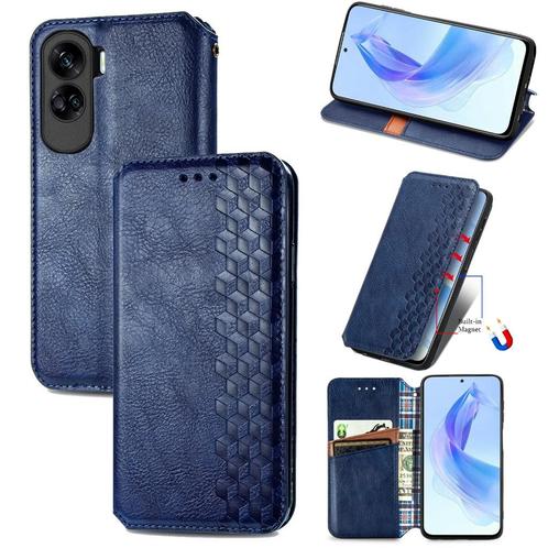 Luxe PU Lederen Wallet Case Set voor Honor 90 Lite _ Blauw, Telecommunicatie, Mobiele telefoons | Hoesjes en Frontjes | Overige merken