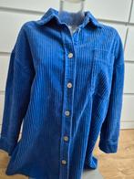 Blauwe corduroy blouse, shacket, jasje - Maat S, Maat 38/40 (M), Blauw, Ophalen of Verzenden, Onbekend