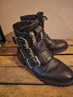 Poelman biker boots zwart leder.maat 37., Kleding | Dames, Schoenen, Lage of Enkellaarzen, Poelman, Ophalen of Verzenden, Zo goed als nieuw