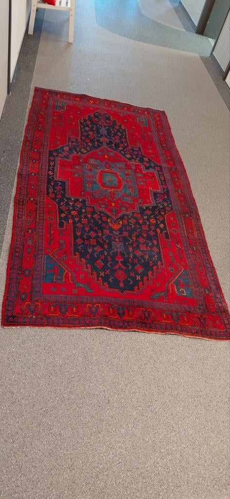 Handgeweven Perzisch tapijt - Rood, Ophalen, Gebruikt, Blauw, 200 cm of meer