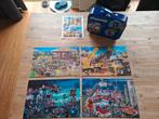 Plamobil puzzels in een mooie koffer, Hobby en Vrije tijd, Ophalen of Verzenden, Minder dan 500 stukjes, Zo goed als nieuw, Legpuzzel